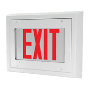 Red letter HALRE ligature-resistant tamper-proof LED exit sign with IK10 housing