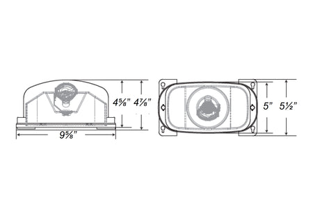 HLRHLED16 LED Hazardous Location Remote Head Single Lamp Dimensions