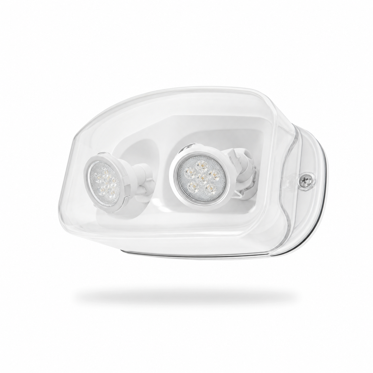 Best Lighting INDRHLED16 wet location MR16 remote head emergency light with white housing