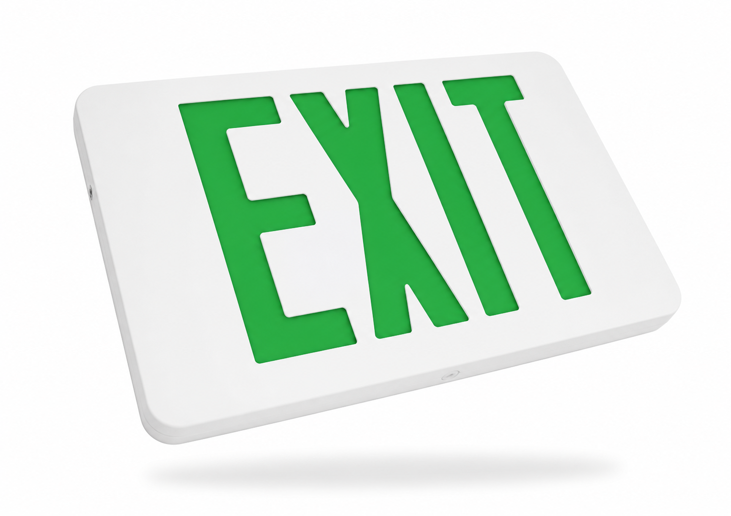 Thin Die-Cast Aluminum LED Exit Sign | Low Profile, UL 924