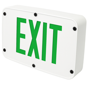Green NEMA 4X LED exit sign with White housing