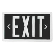PXP self-luminous tritium exit sign with Black panel and Aluminum Frame frame finish