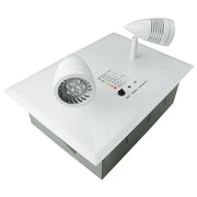 Exitronix RMW recessed LED emergency light with MR16 heads for NYC UL 924 egress use