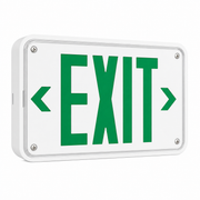Best Lighting WLEZXTEU compact wet-location LED exit sign green letters white housing product image