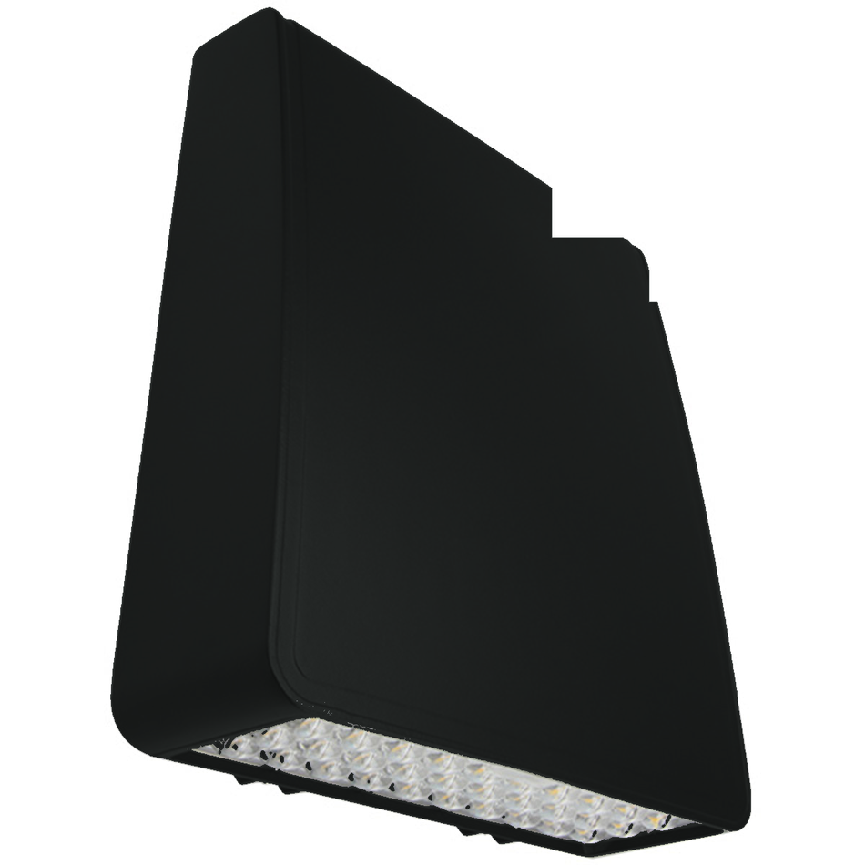 WLZ1 zero-uplight LED wall pack product image, black finish