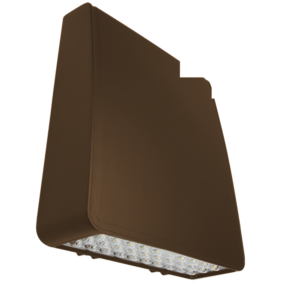 WLZ1 zero-uplight LED wall pack product image, bronze finish