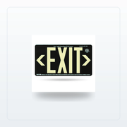 AP-WET wet-location 100-foot photoluminescent exit sign with black legend panel