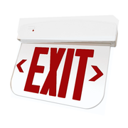 Best Lighting ELXTEU edge-lit exit sign red letters clear panel white housing product image