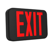 CEXTEU remote-capable LED exit sign with red letters and black housing