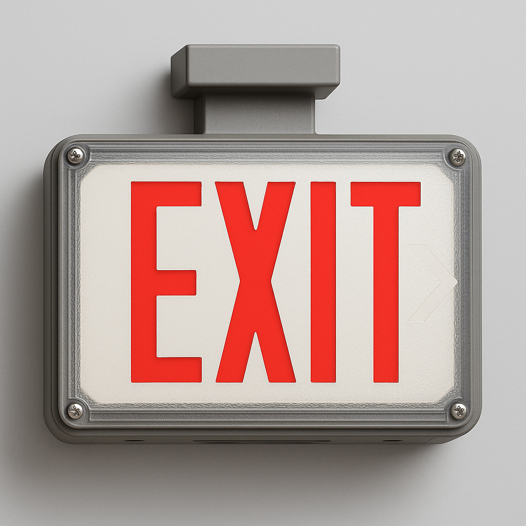 Wet Location Exit Sign