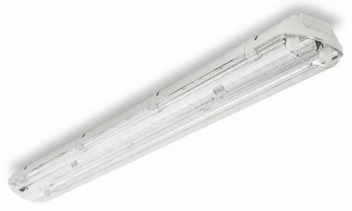 Light Fixture - 4 Foot Fluorescent Vapor Tight - 28W T5 - AC w/ Emergency Backup Option