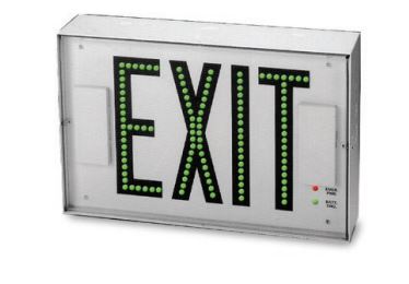 Exit Sign, Direct View - Battery Backup (Red or Green Face)