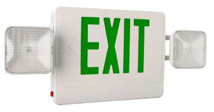 Exit Sign Emergency Light Combo - Red or Green Letters