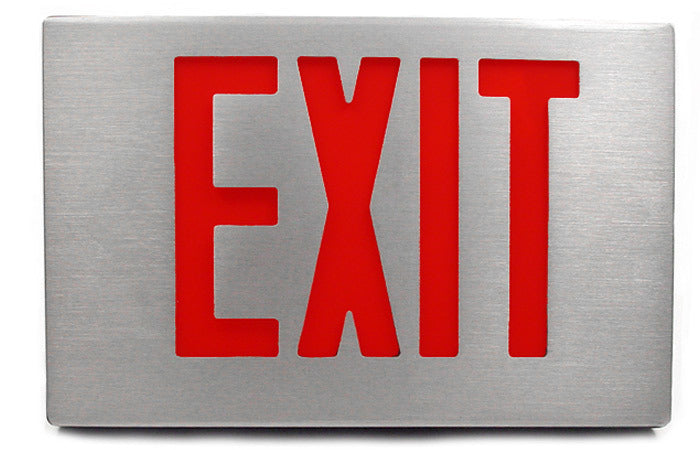 Exit Sign, Cast Aluminum - LED - UL Listed - Options