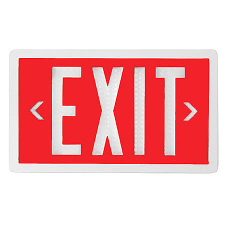 Exit Sign - Self Luminous Tritium - Red - 10 or 20 Year - Single / Double Sided