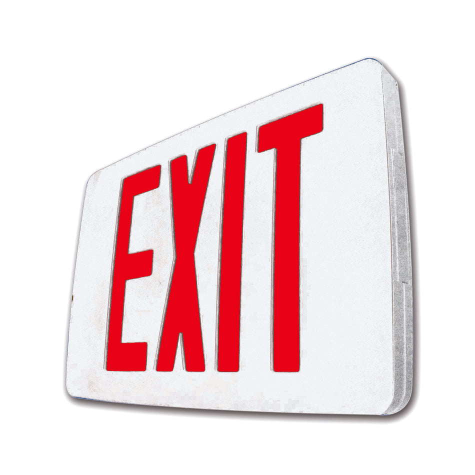 Exit Sign, Super Thin - Red LED - Battery Backup