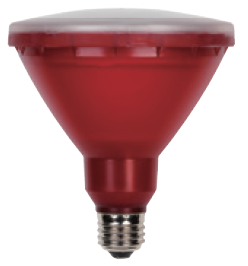 LED 11W PAR38 FLOOD RED - LED11PAR38/FL/RED