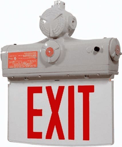 Edge Lit Exit - Class 1 Division 2 - Hazardous - Red or Green LED
