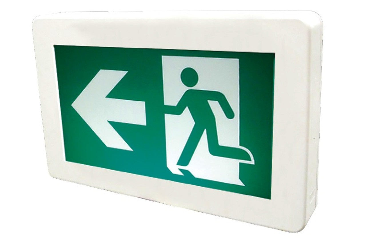 Exit Sign - Green Running Man - Battery Backup