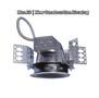 DMF 6" LED Black Ribbed White Ring Complete LED Recessed Light Kit