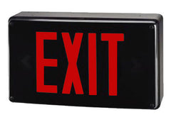 Black Vandal Proof LED Exit Sign with Red Letters