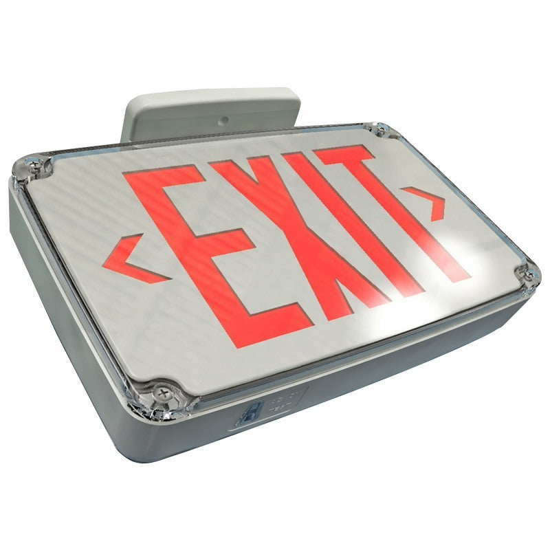 Outdoor Exit Sign, Compact - Red LED - Cold Weather Standard